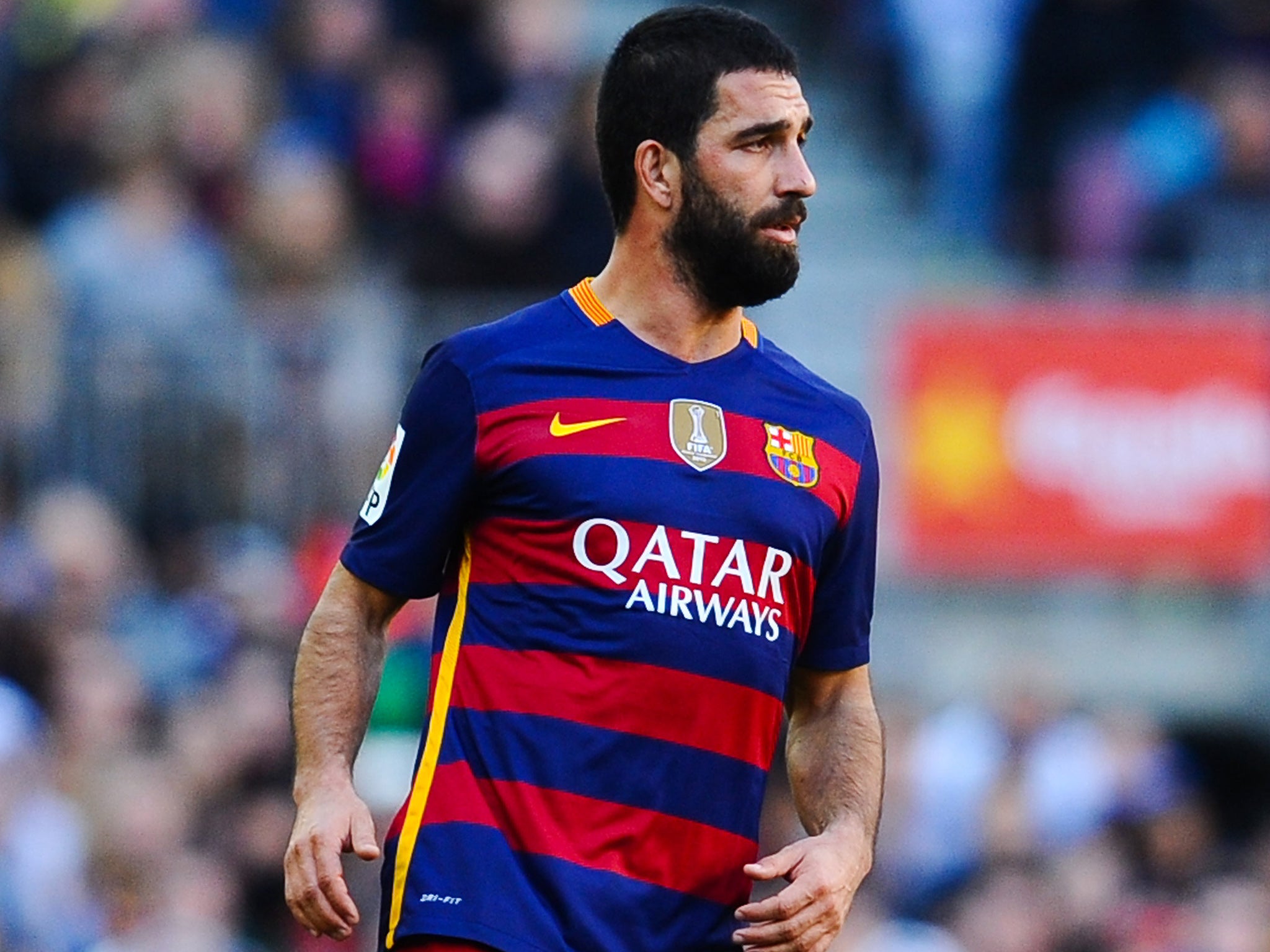 Barcelona midfielder Arda Turan in action