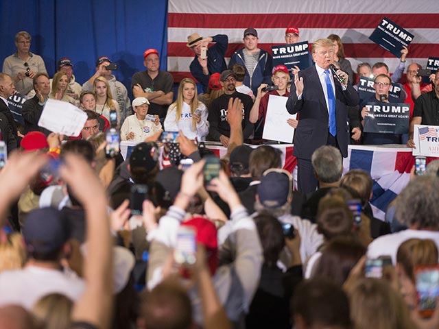 Donald Trump at a campaign rally in Wisconsin