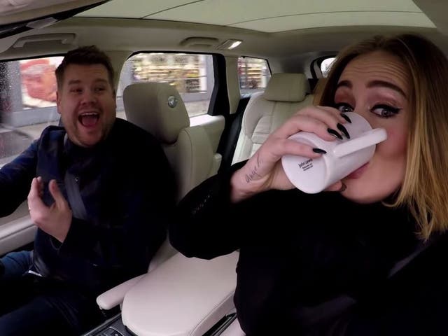 Adele performs on James Corden's Carpool Karaoke