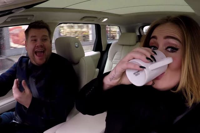 Adele performs on James Corden's Carpool Karaoke