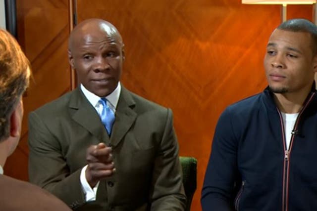 Chris Eubank Sr and his son Chris Eubank Jr during the interview