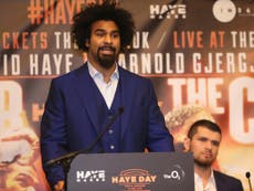 Haye to donate 10% of his earnings for next fight to Blackwell