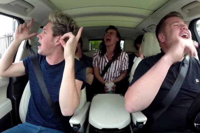 One Direction go for a ride with James Corden on Carpool Karoke
