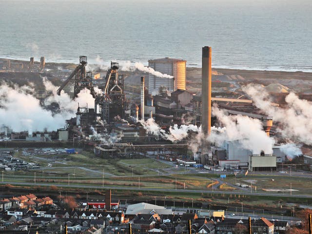 The Tata Steel plant in Port Talbot, Wales, which employs around 4,000 people