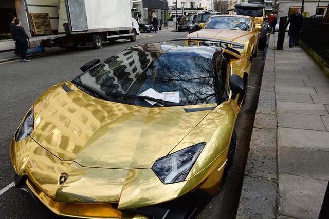 The owner of a fleet of gold supercars as been hit with multiple parking tickets
