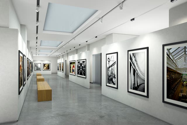 The new art gallery, with original pictures of the area by David Bailey, is part of the lobby of the building and is “one of the most exciting and unique features of the Chilterns”