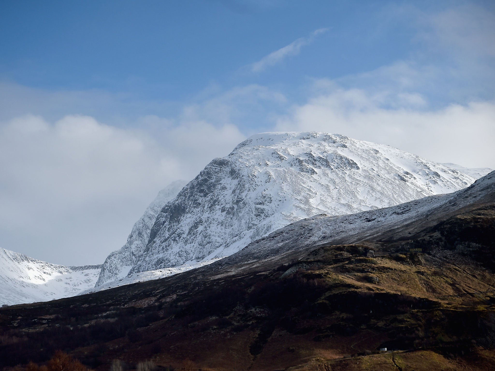 A view of the north ridge of Ben Nevis. A woman from Brighton had to be rescued from the mountain when she attempted to climb it without the appropriate clothing and equipment