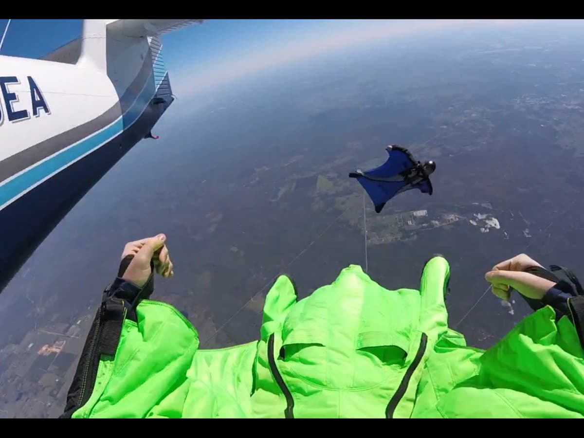 Gopro Video Captures Moment Skydivers Collide In Mid Air The