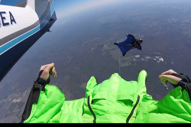 GoPro video captures moment skydivers collide in mid-air