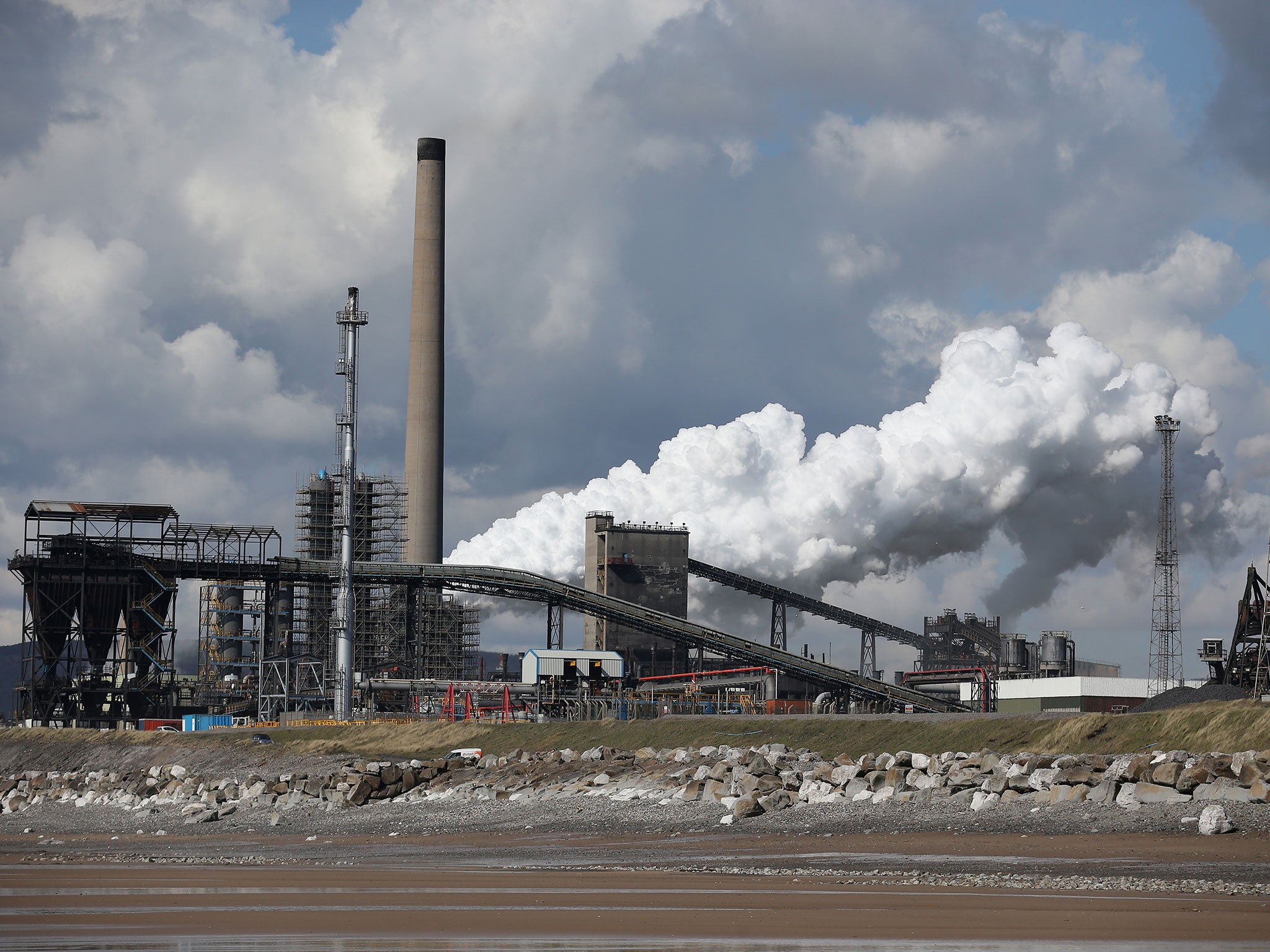 The Tata Steel plant at Port Talbot in Wales. Indian owners Tata Steel have put their British business up for sale placing thousands of jobs at risk and hitting the already floundering UK steel industry