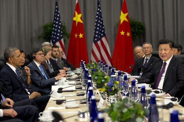 Mr Obama and Mr Xi meet on the sidelines of the global nuclear summit