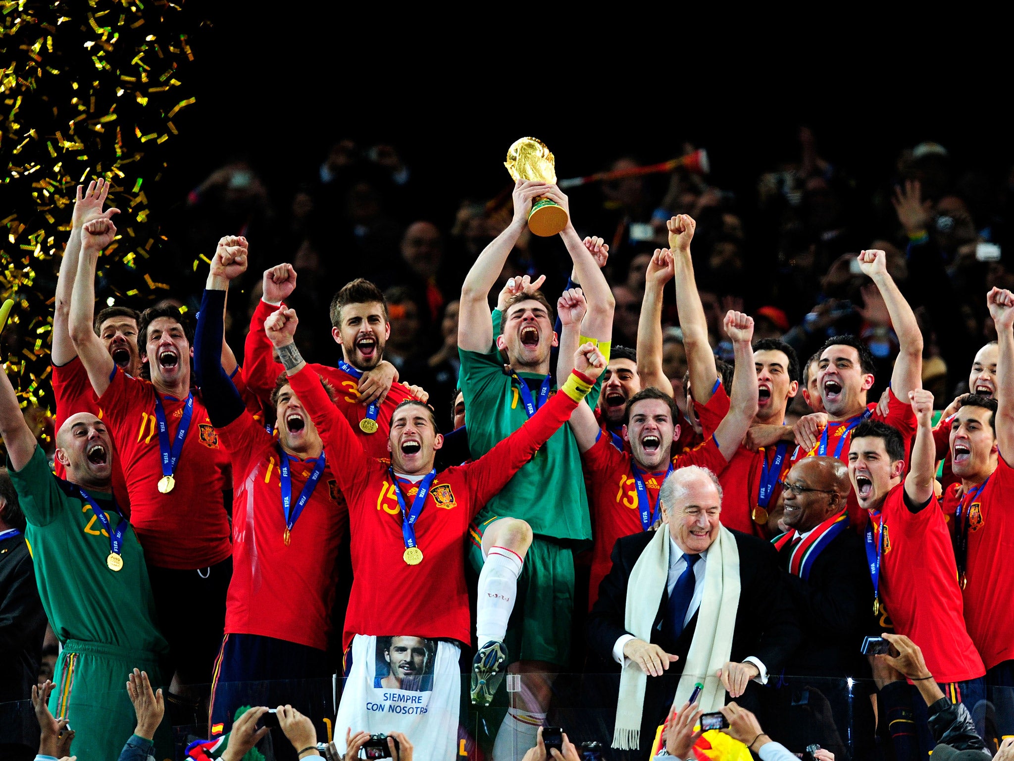 Spain's 2010 World Cup final-winning side had seven Barcelona players in it's starting line-up