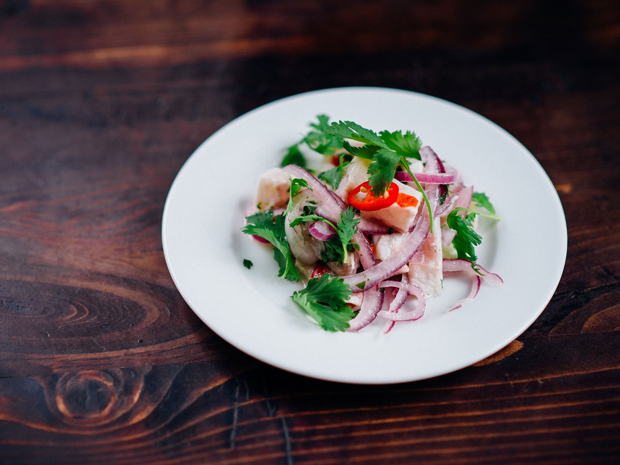 Ceviche is a popular dish in Peru