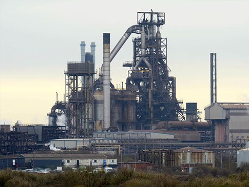 The UK's largest steel works in Port Talbot, where thousands of jobs are at risk