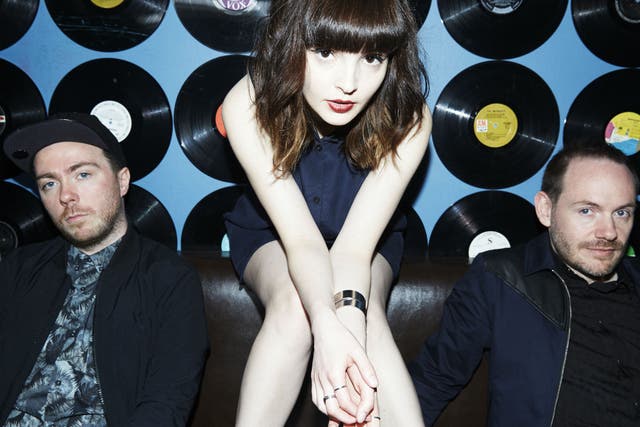 Chvrches play the Other Stage at Glastonbury on Saturday 25 June