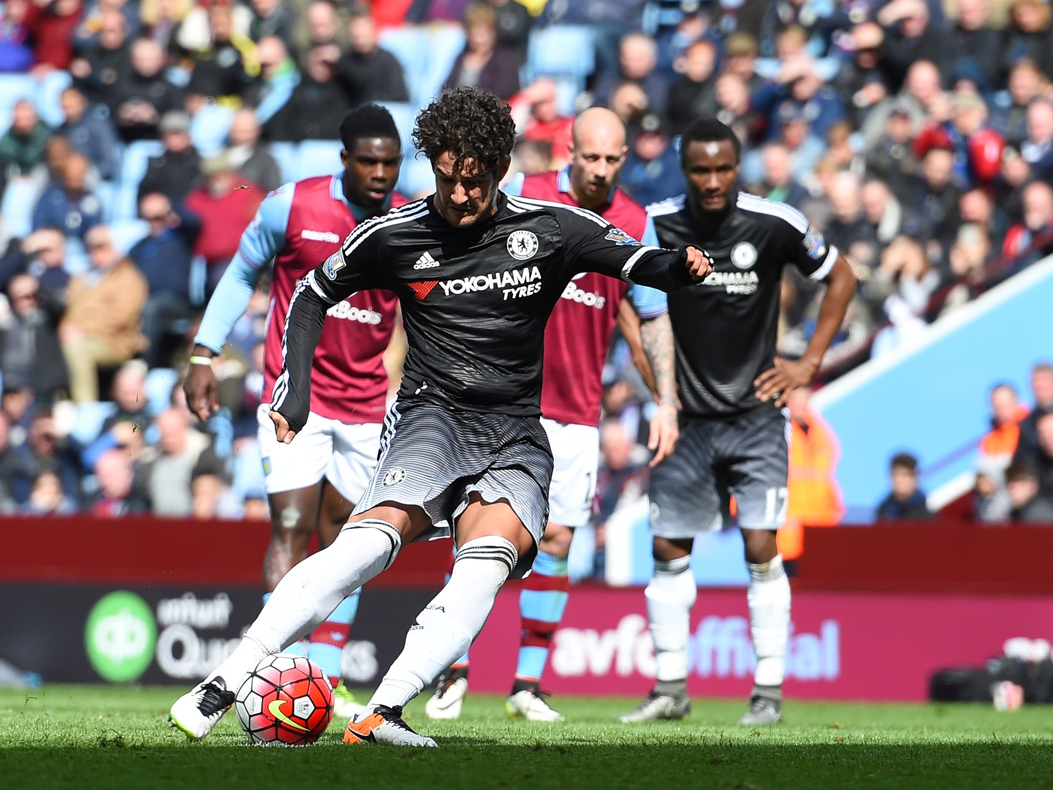 Alexandre Pato scores from the penalty spot to net his first goal for Chelsea
