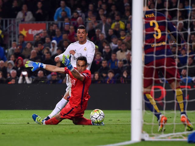 Cristiano Ronaldo scores his late winner to sink Barcelona