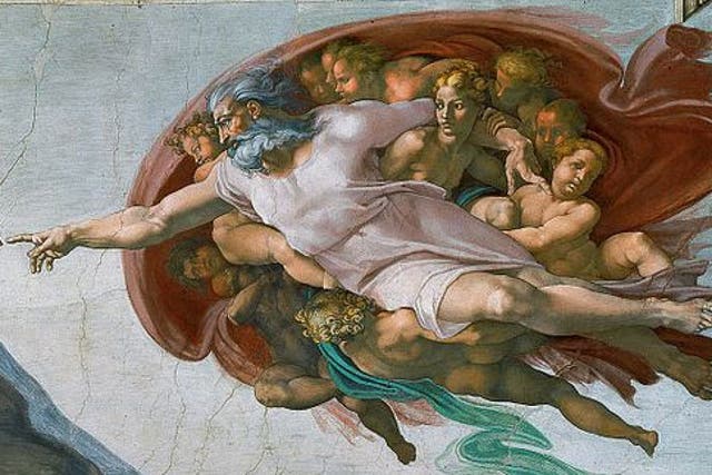 God pictured in MichaelAngelo's 'Creation of Adam'