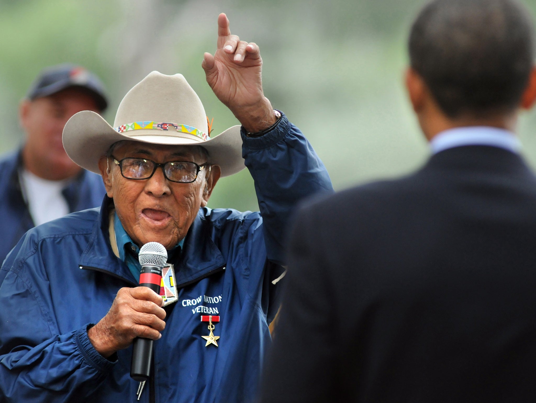 Joe Medicine Crow received the Medal of Freedom in 2009 AP