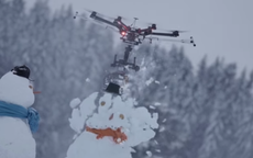 Chainsaw attached to drone and flown around in terrifying video footage
