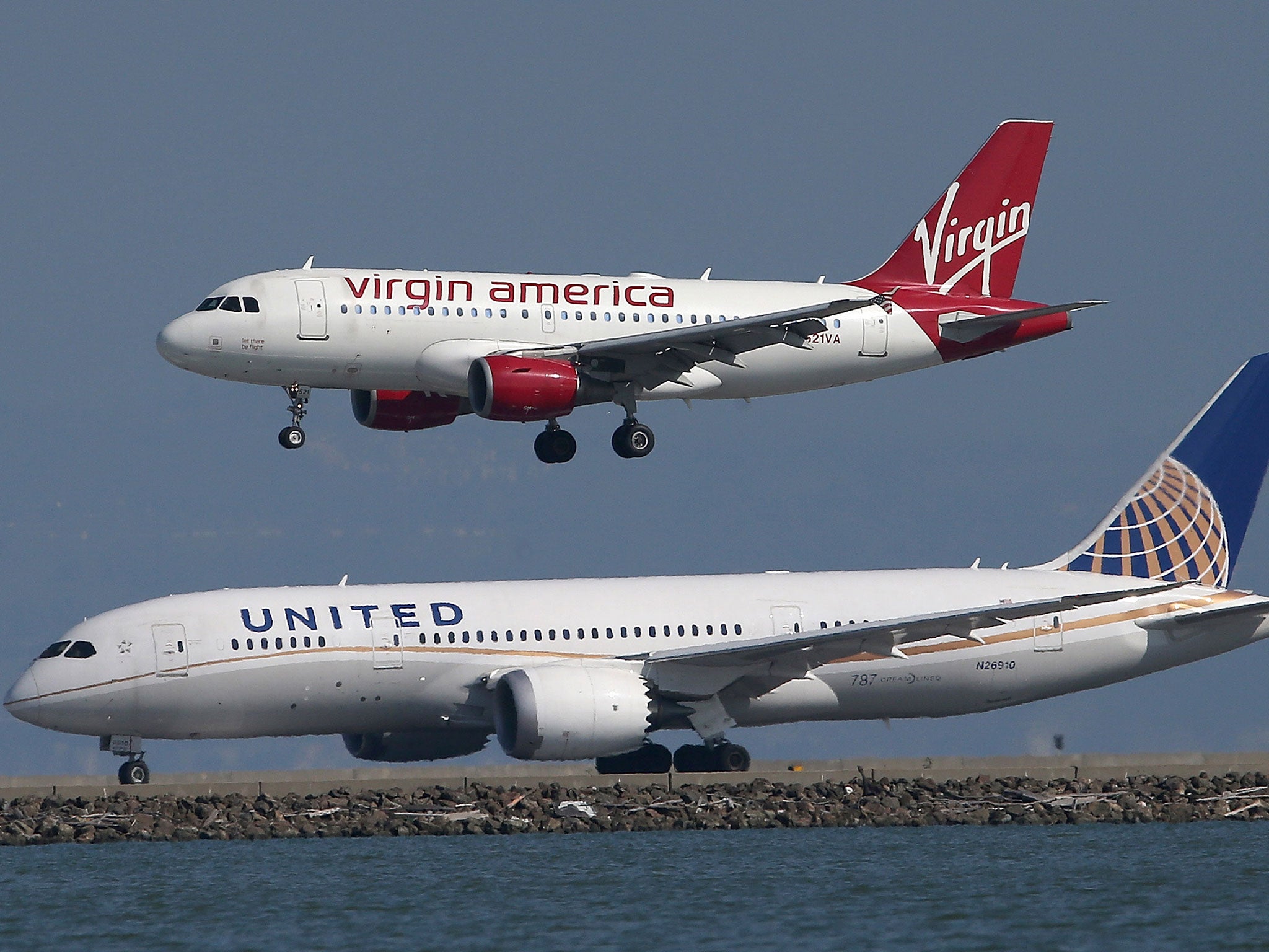 Virgin America came first while United came eighth