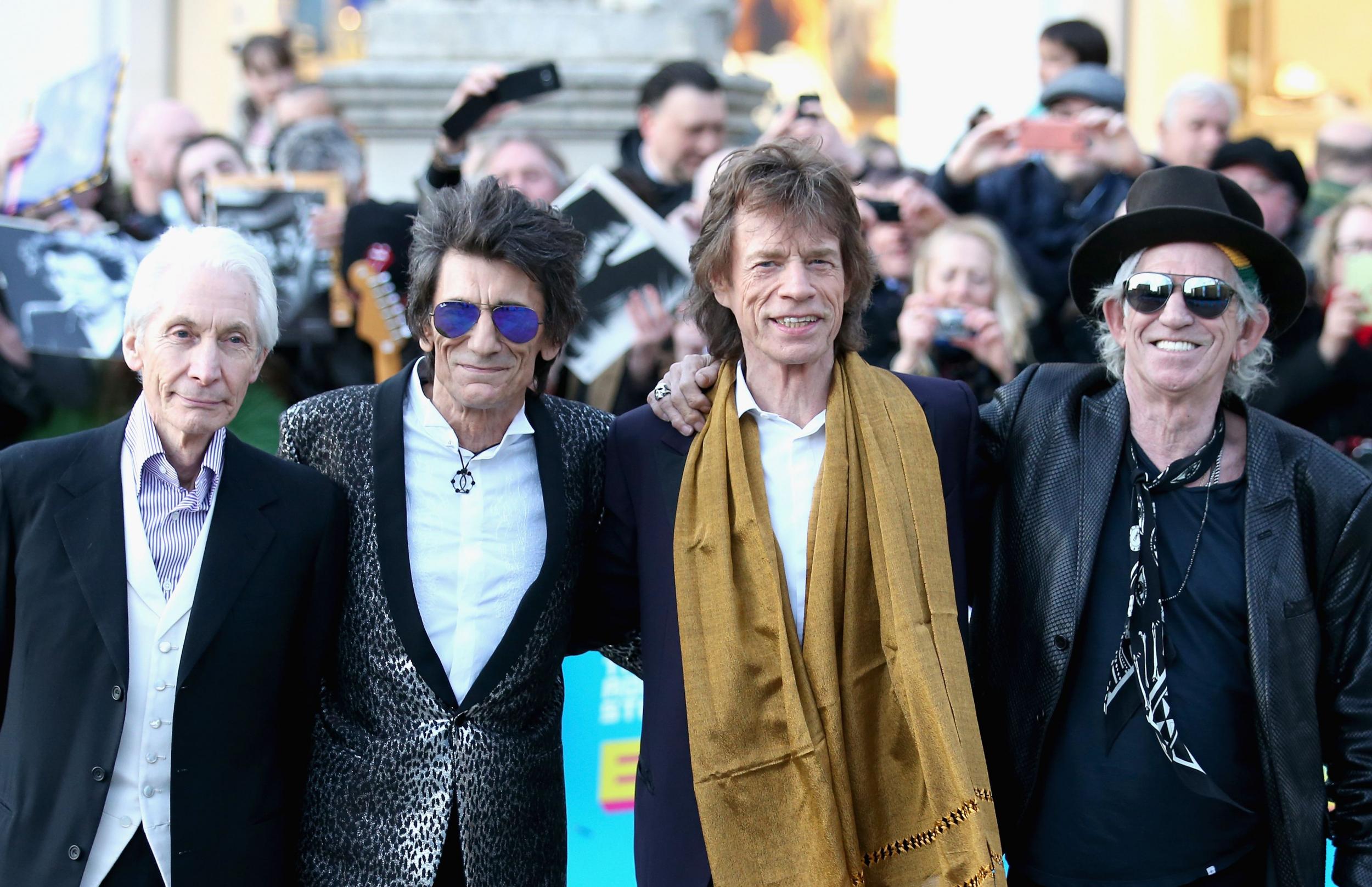 The Rolling Stones at the debut of Exhibitionism