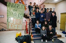 Edinburgh University student protesters occupy building over fossil fuel divestment
