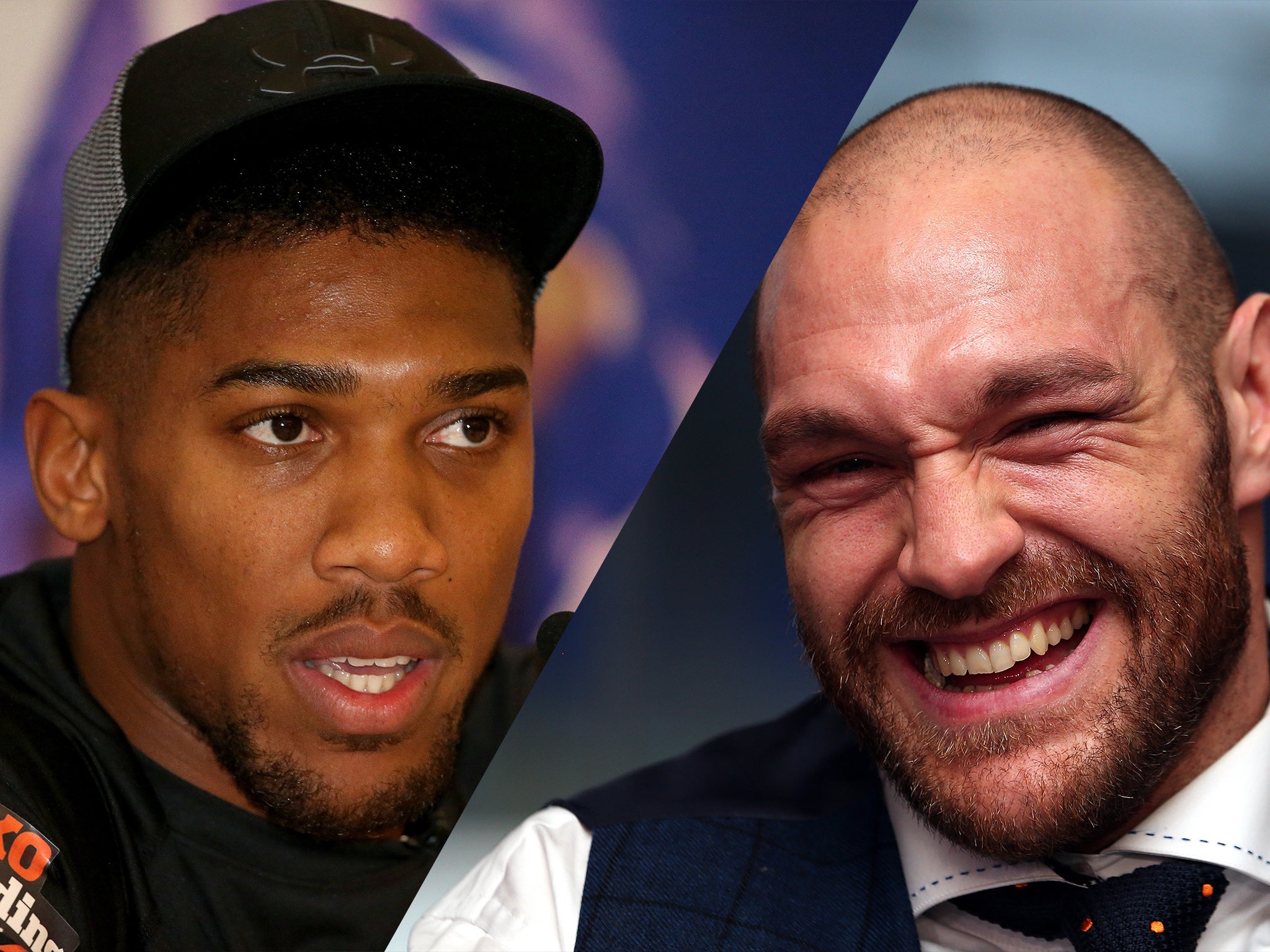 Anthony Joshua has challenged Tyson Fury to get in shape if he is to fight him