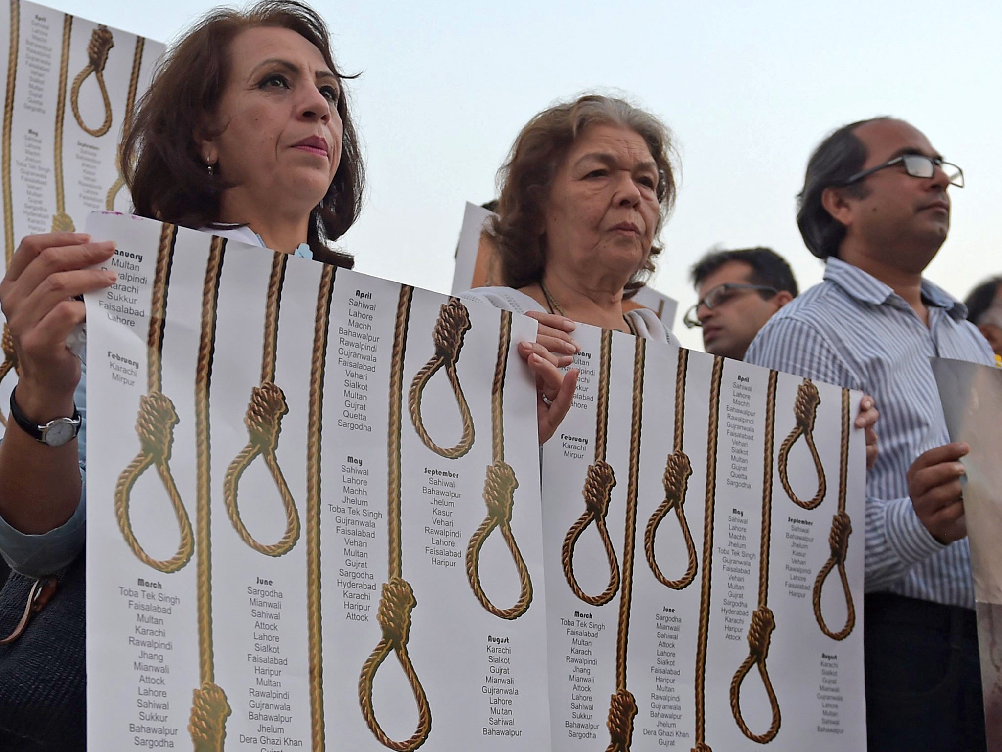 A protest to mark International Day Against the Death Penalty in Islamabad, Pakistan, last October