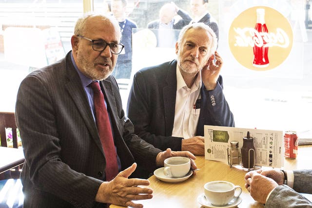 Jon Trickett, left, with his ally Jeremy Corbyn