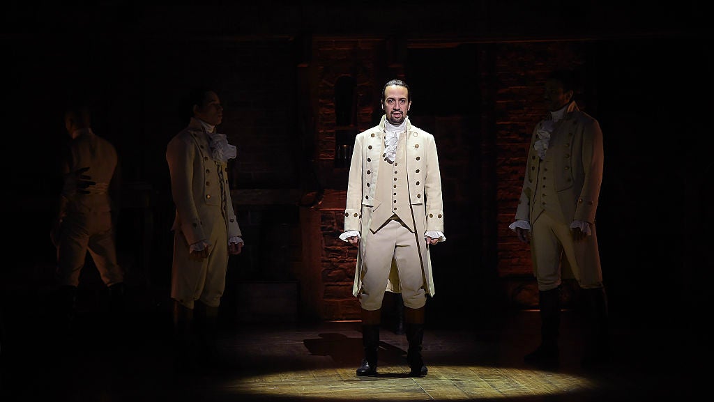 Lin-Manuel Miranda as Alexander Hamilton in his smash hit Broadway musical Hamilton
