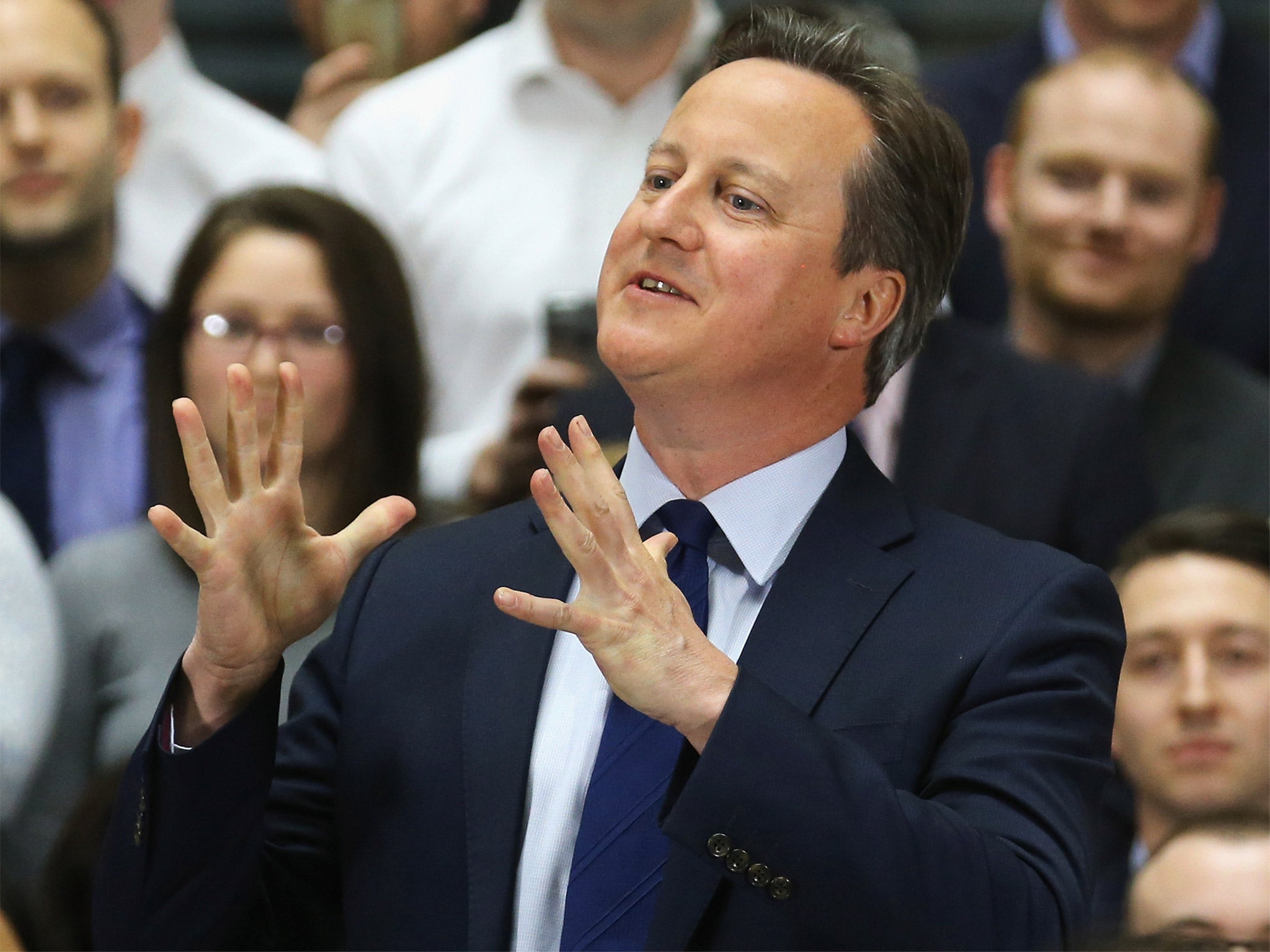David Cameron speaking in Birmingham on Tuesday