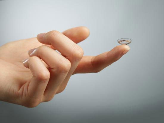 Google's smart contact lens, unveiled in 2014