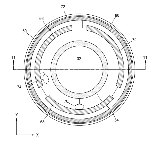 Designs for the contact lenses are included in the patent