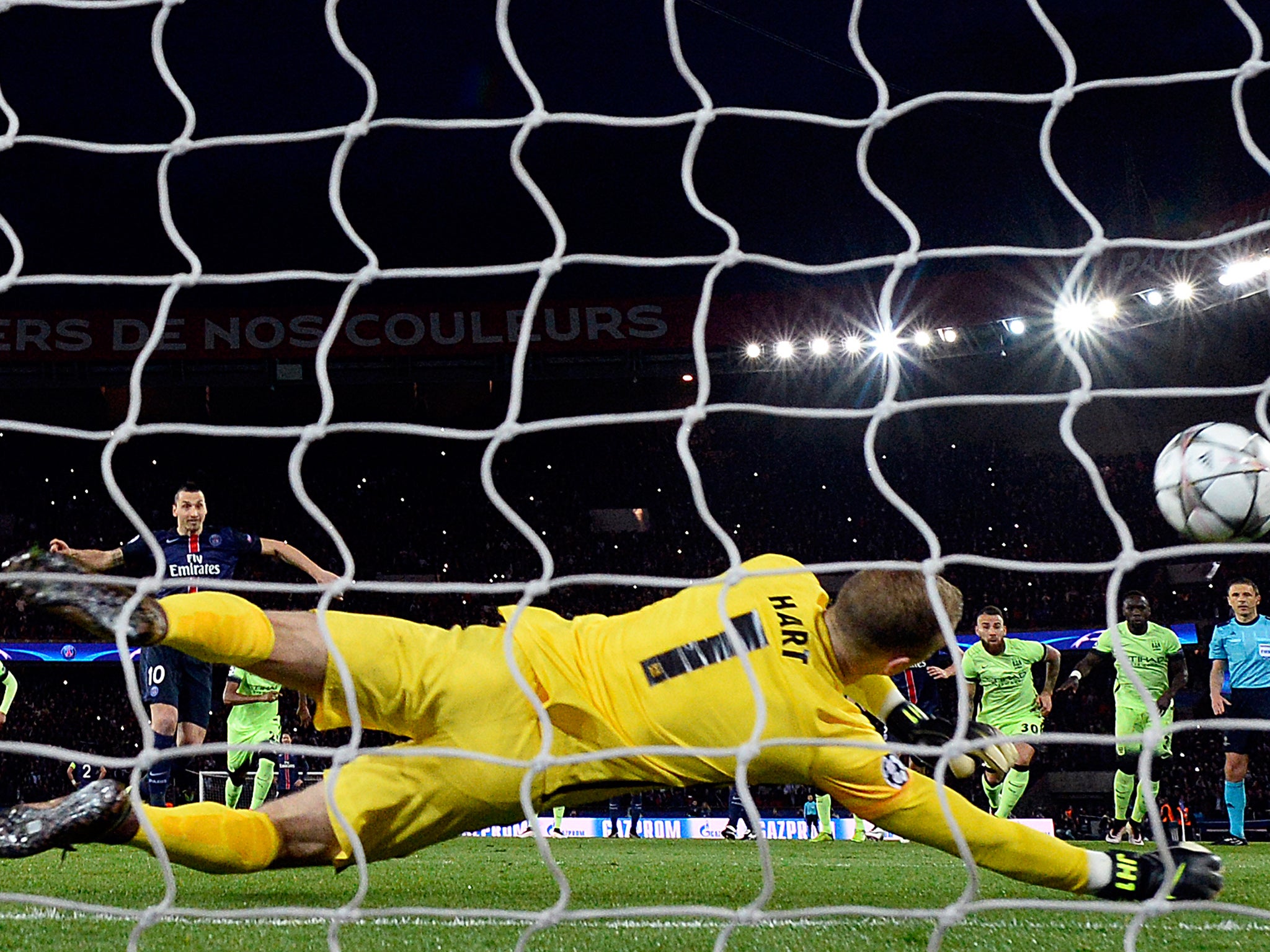 Joe Hart saves Zlatan Ibrahimovic's penalty