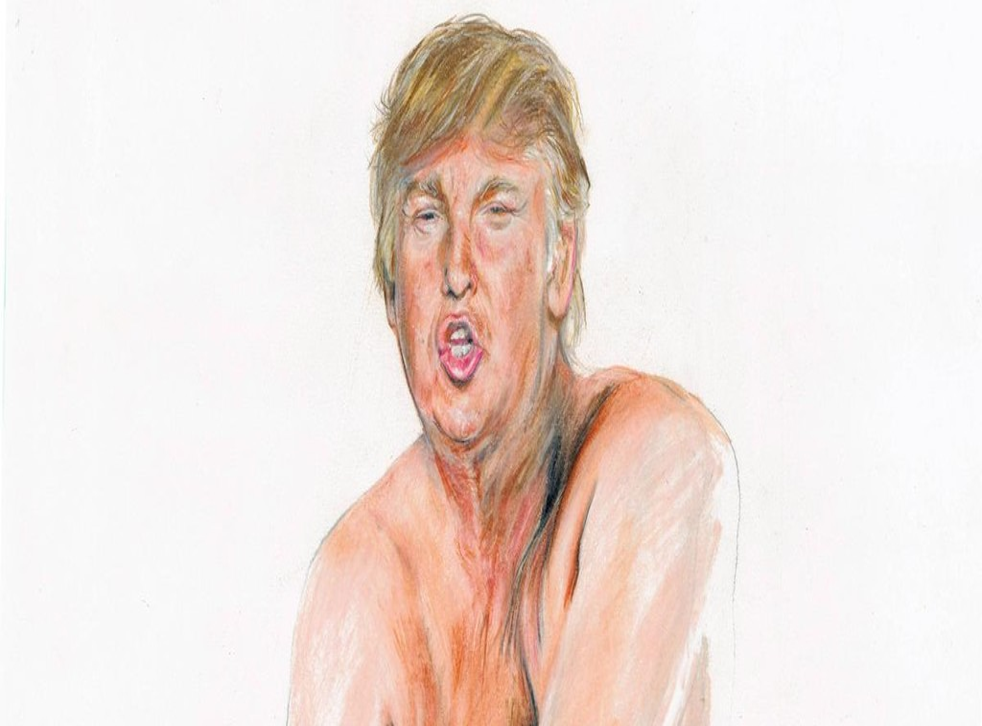Illma Gore's pastel illustration of Donald Trump