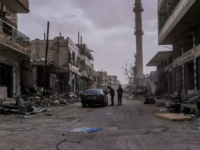 In recent days Isis have found themselves repelled from towns such as Al-Qaryatayn, pictured, by the Free Syrian Army