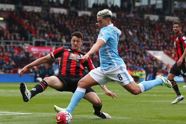 Samir Nasri in action for Manchester City at Bournemouth