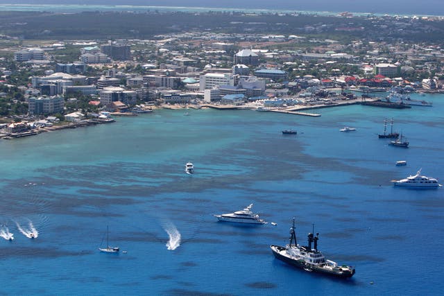 Both the Cayman Islands (pictured) and the British Virgin Islands are British Overseas Territories and receive defence and foreign affairs support from the UK