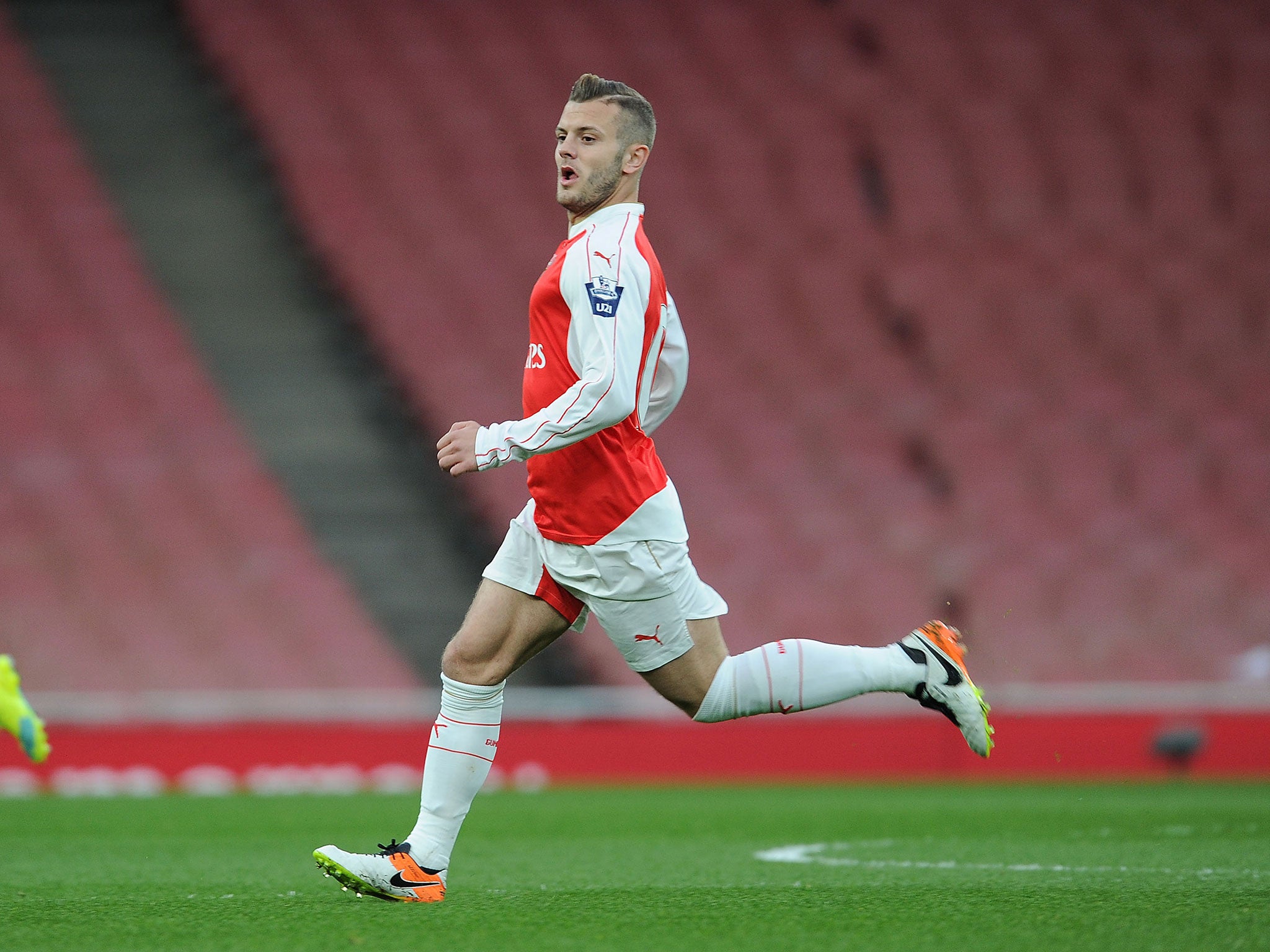 Jack Wilshere in action for the Under-21s