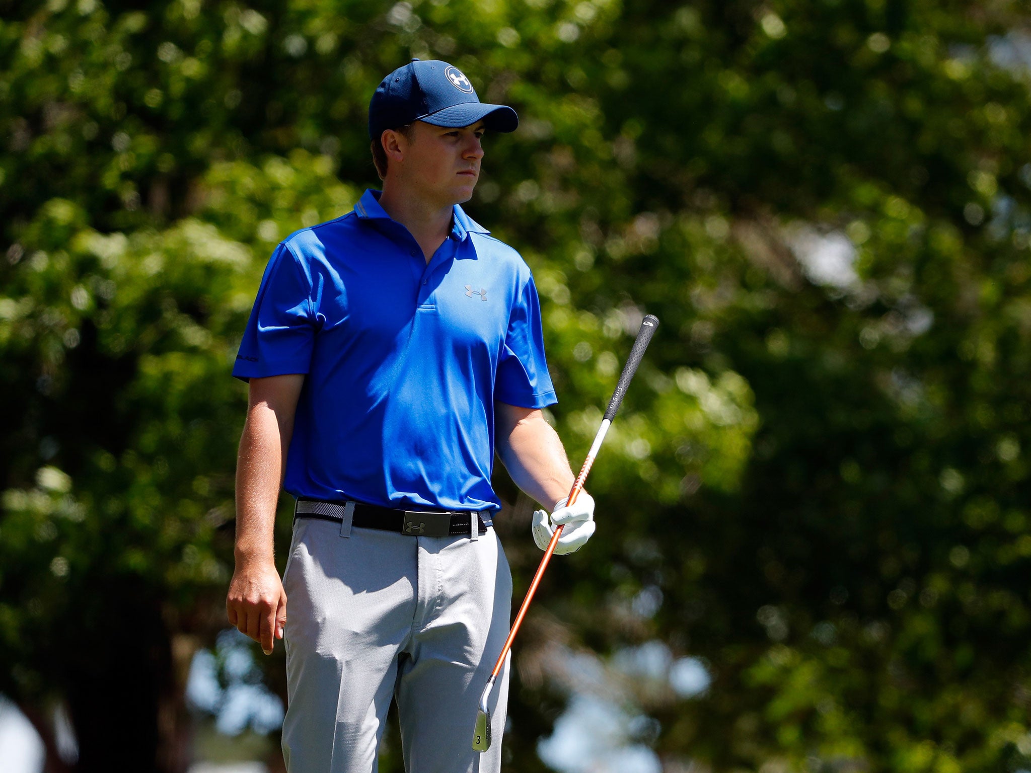 Jordan Spieth in action on day two