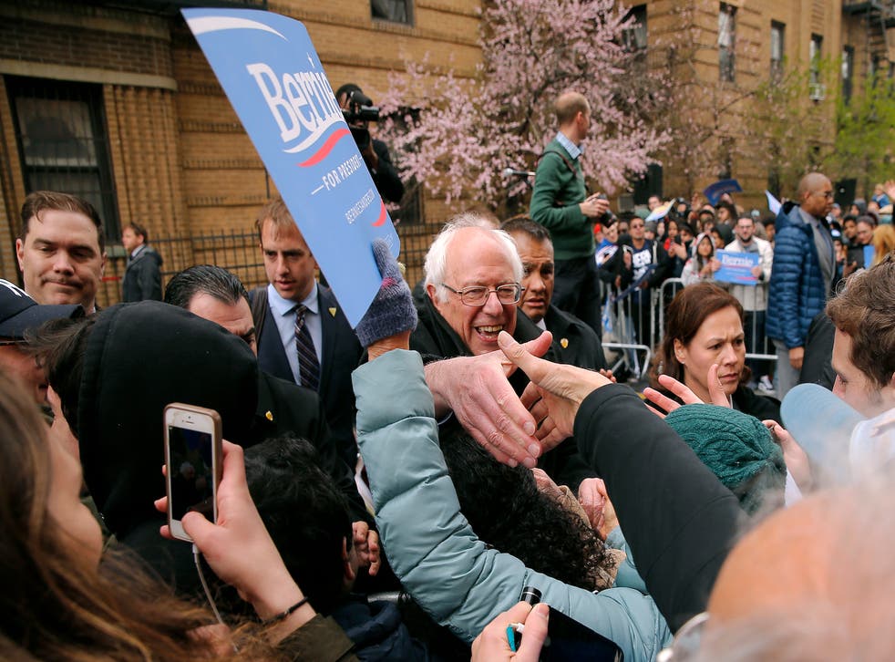 Bernie's back in Brooklyn.