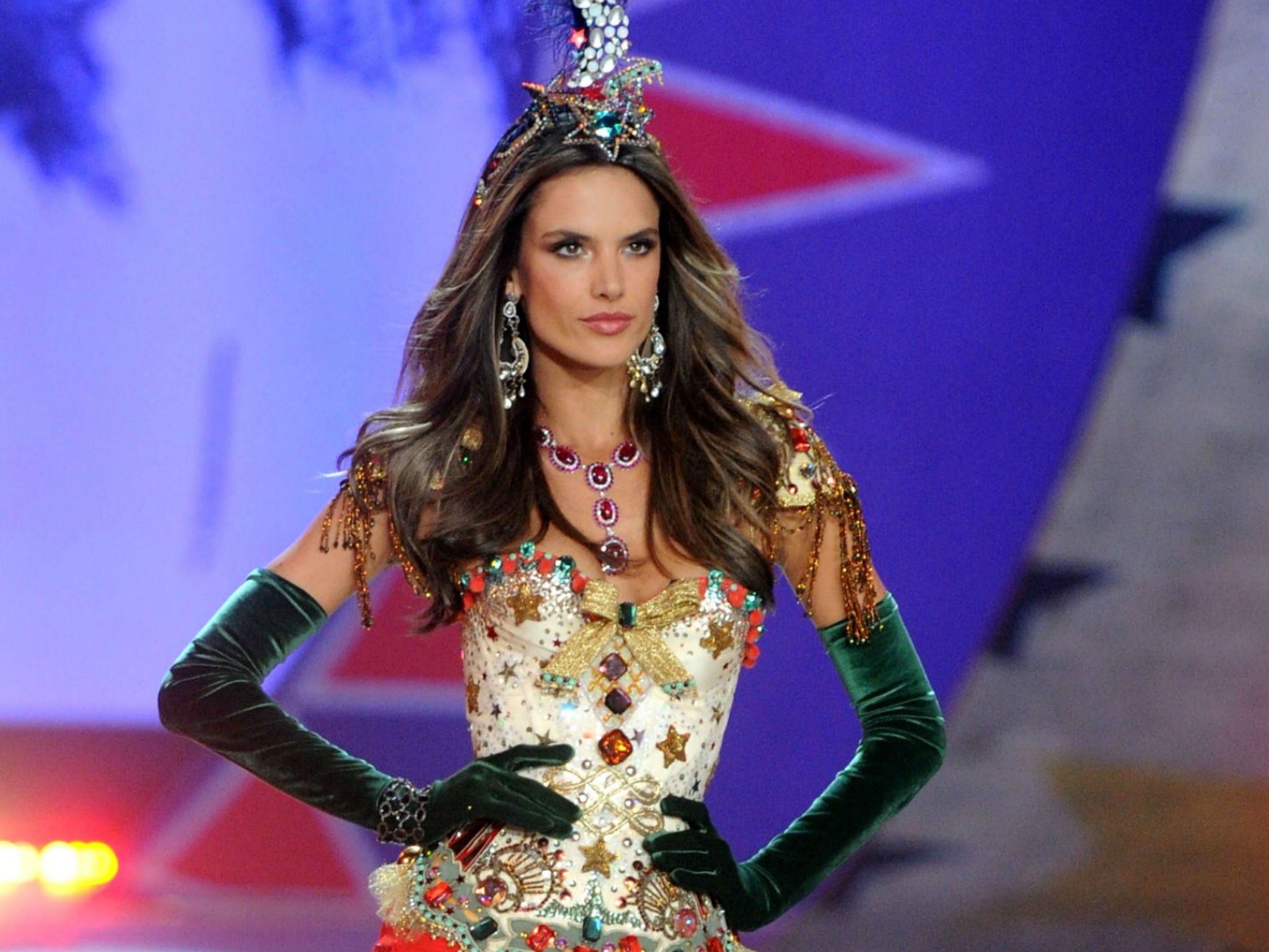 Alessandra Ambrosio at the Victoria's Secret Fashion Show