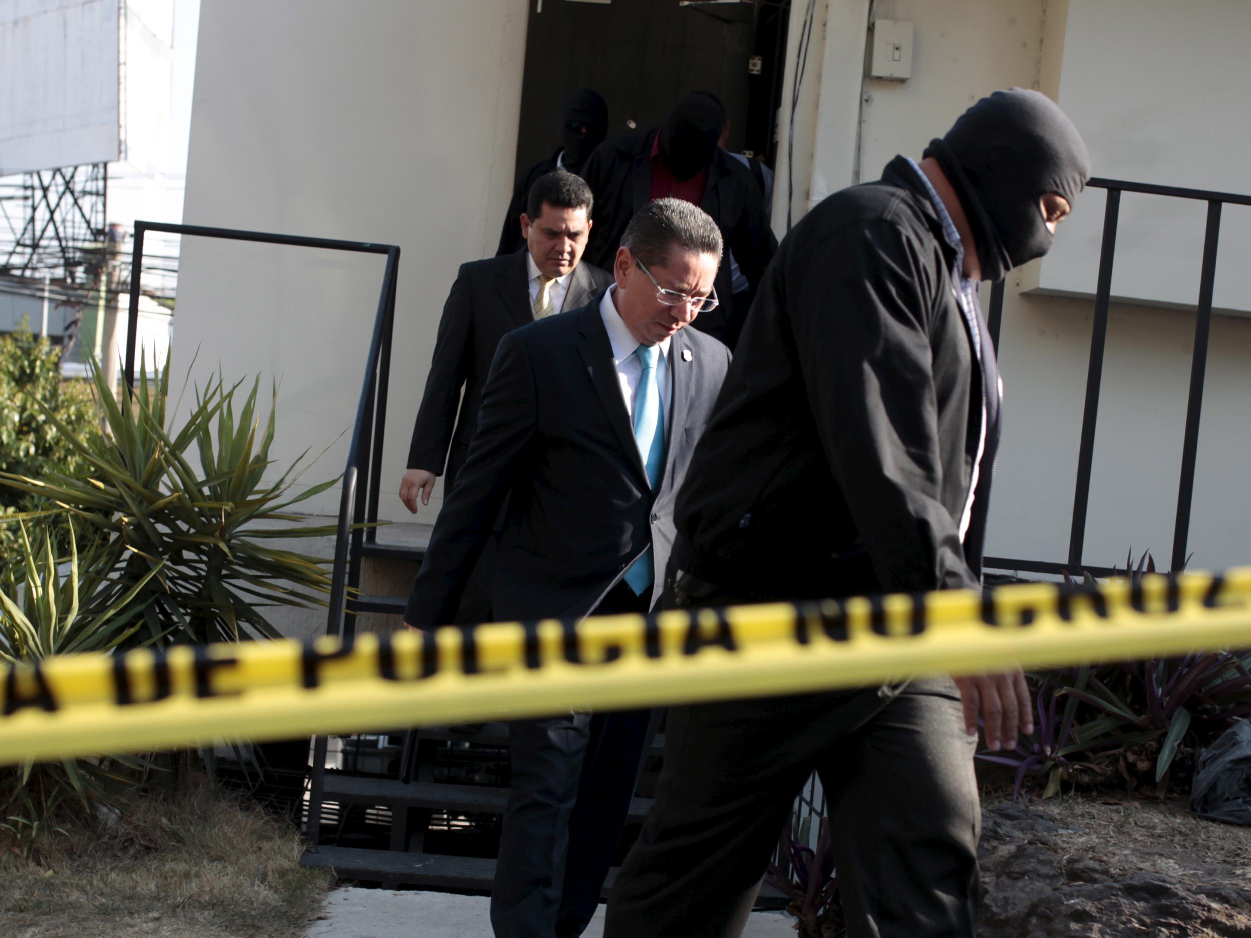 El Salvador Attorney General Douglas Melendez walks out of the Mossack Fonseca offices in San Salvador