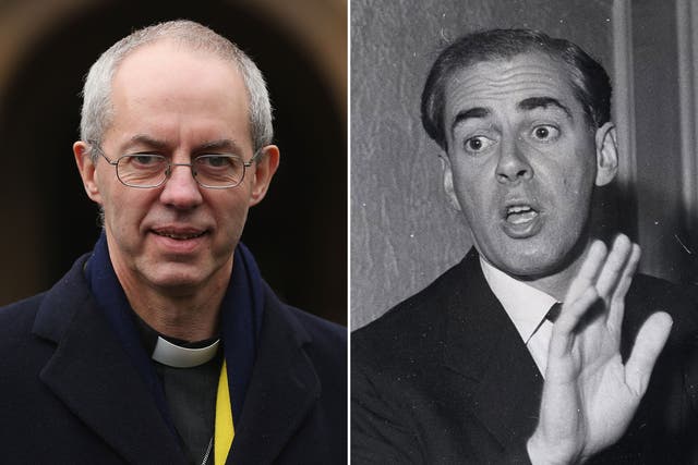 Justin Welby and his biological father, Sir Anthony Montague Browne