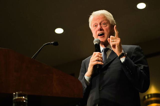 Mr Clinton defended the bill while campaigning for his wife in New York
