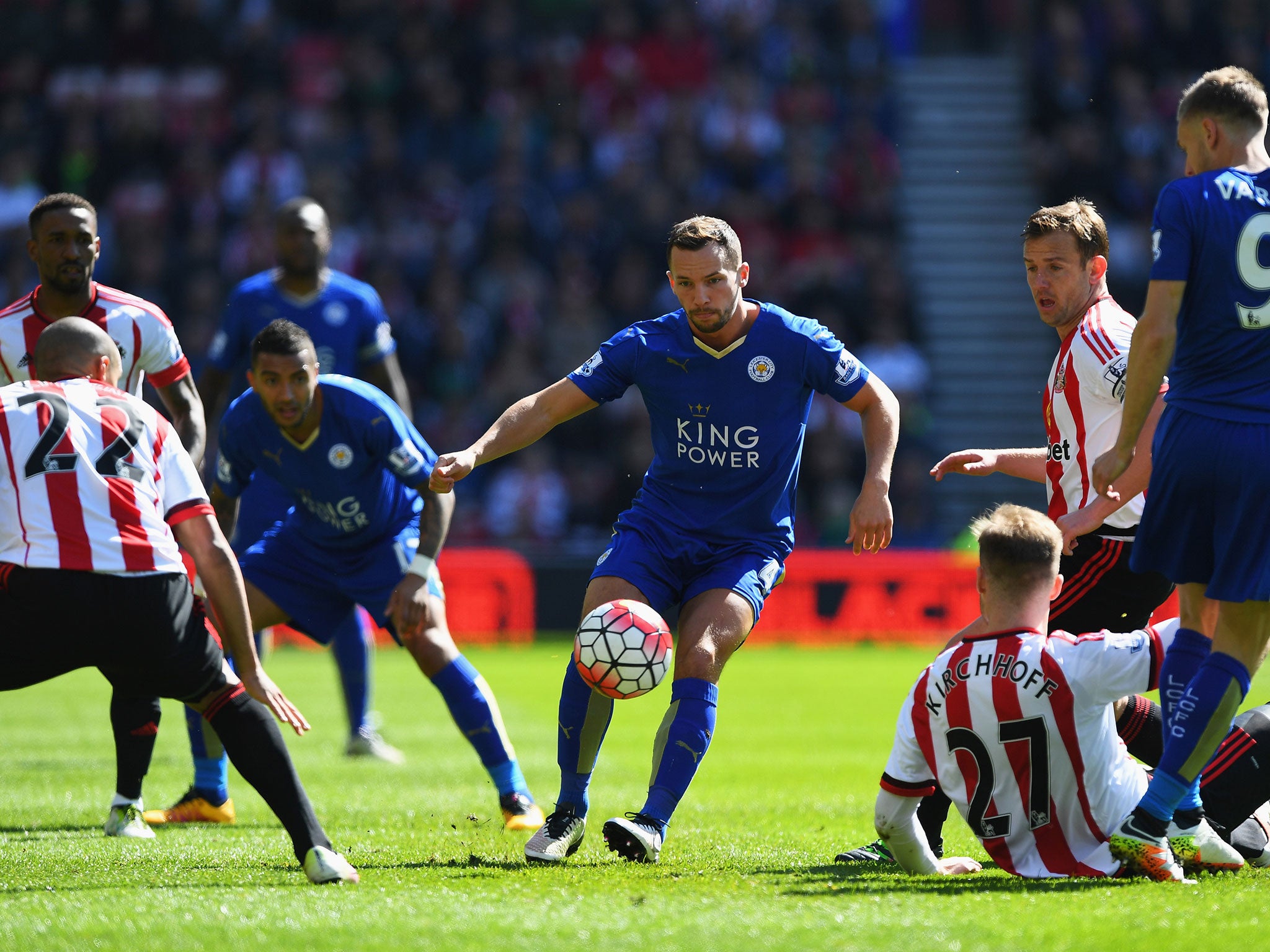 Danny Drinkwater identified a weakness in Sunderland's defence