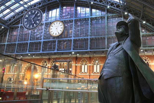 The incident happened at St Pancras International railway station 