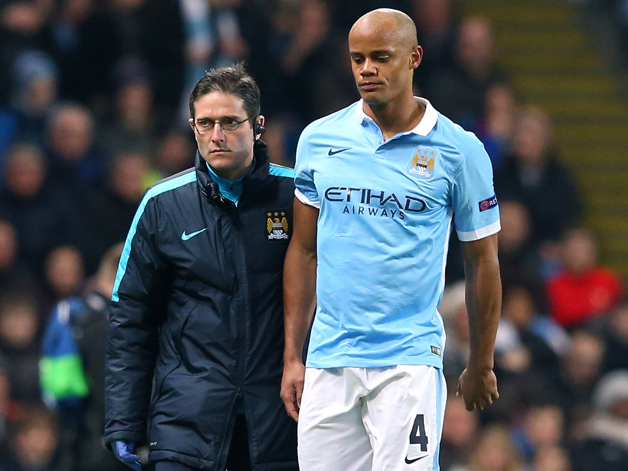 Vincent Kompany could return for Manchester City's Champions League quarter-final tie with PSG