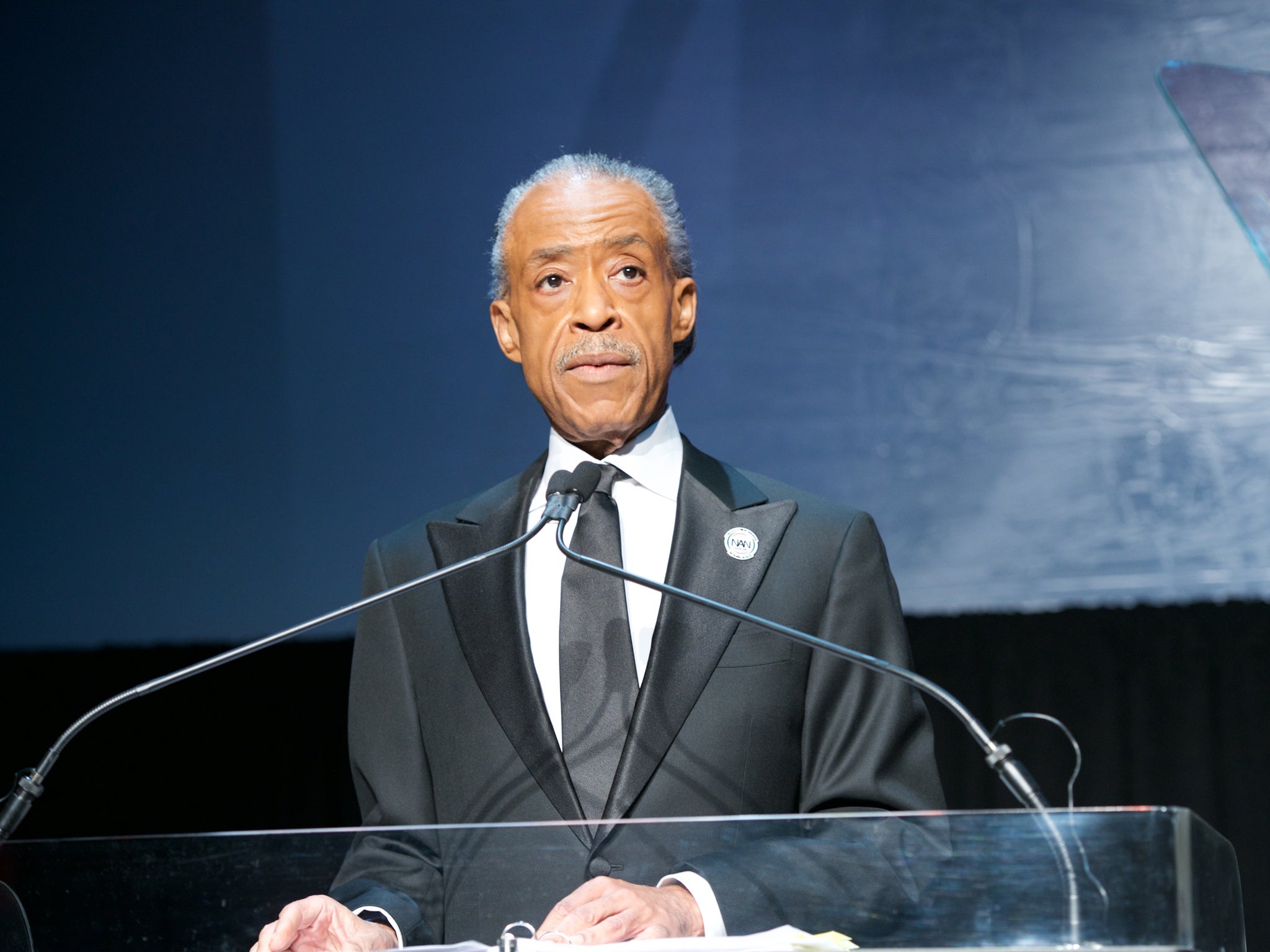 Rev Sharpton speaks at a March 2016 charity gala Earl Gibson III/Getty